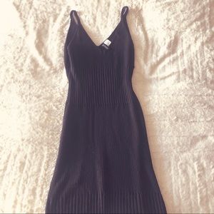 H&M below the knee black sweater dress spaghetti